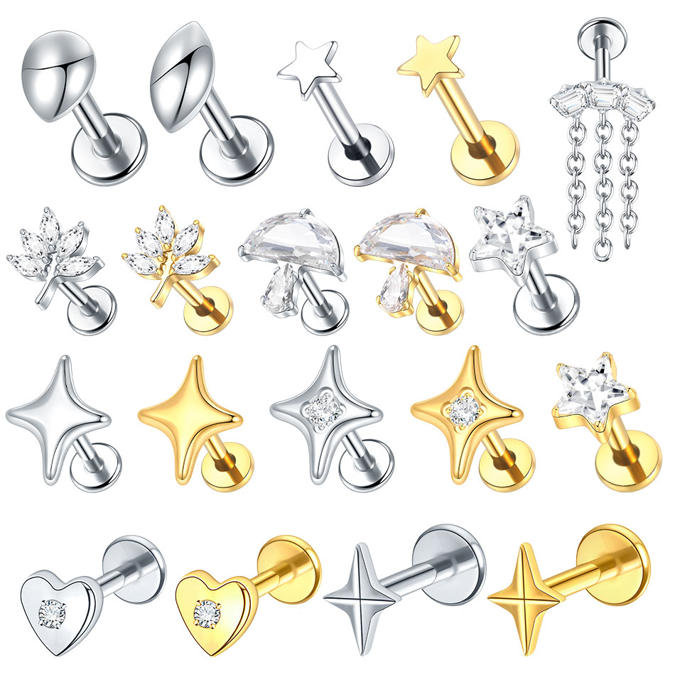 Zoor Body Jewelry - 1/5 pezzi G23 titanio cartilagine dell'orecchio