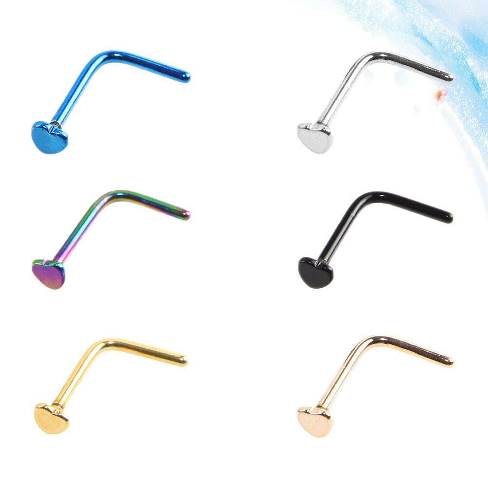Body Jewelry Ideas - 6 pezzi di piercing per naso