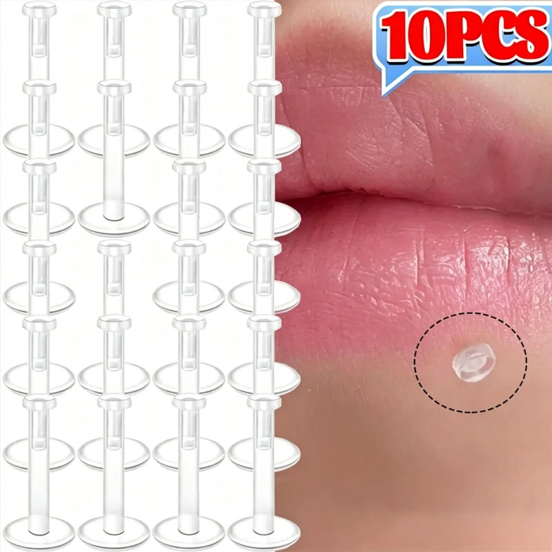 Body Jewelry Ear Gauges - 10 Pezzi Asta Morbida in Acrilico
