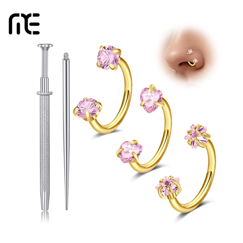Body Jewelry Changing Kit - Anelli per il Naso a Ferro