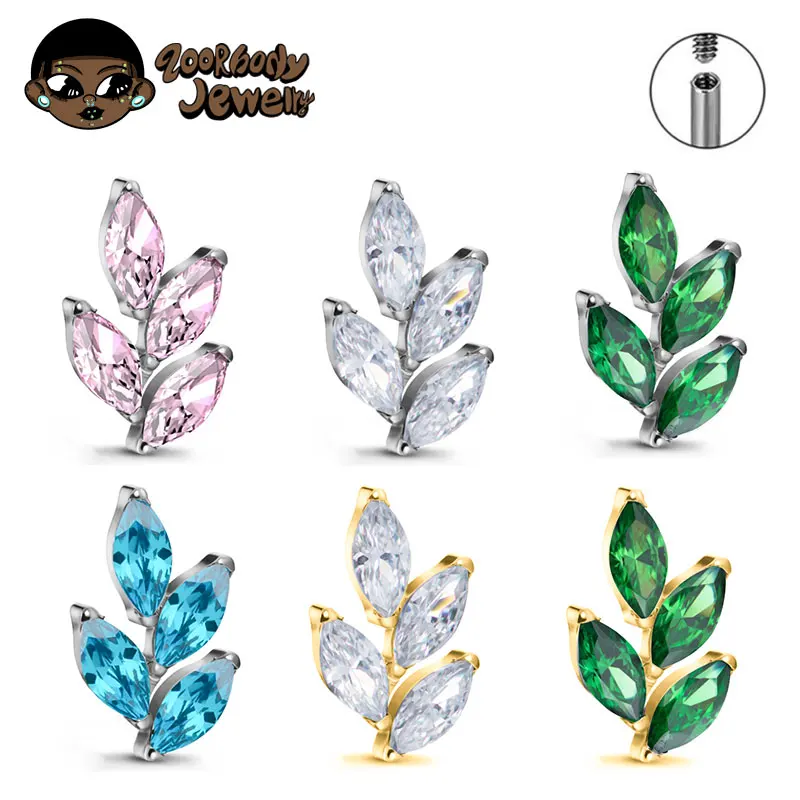 Zoor Body Jewelry - G23 Titanio Gemma CZ Orecchio Conchiglia