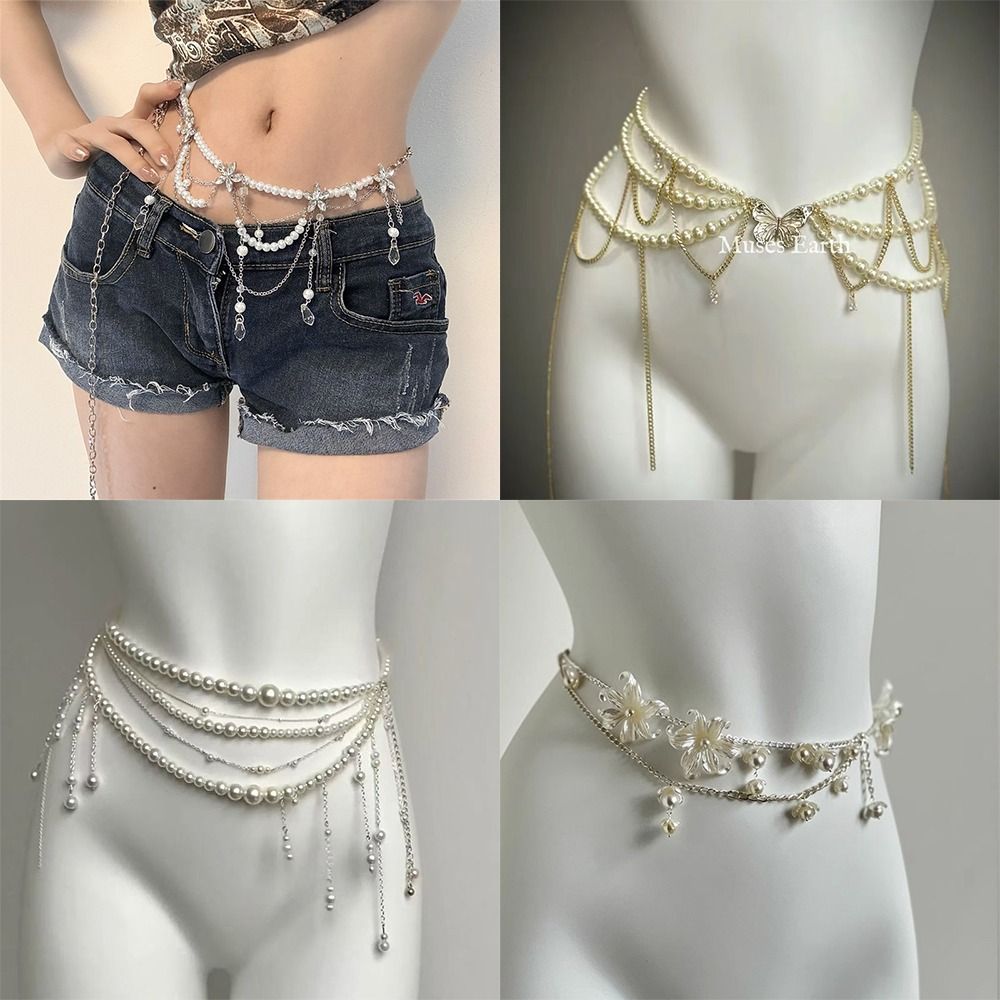 Body Jewelry Waist Chains - Catene in vita con perle eleganti