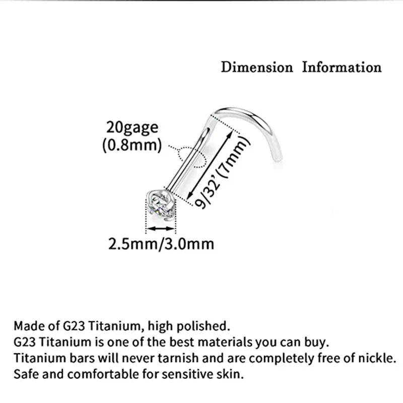 10 pz Titanio 18G 20G Piercing - Zoor Body Jewelry recensione e prezzo