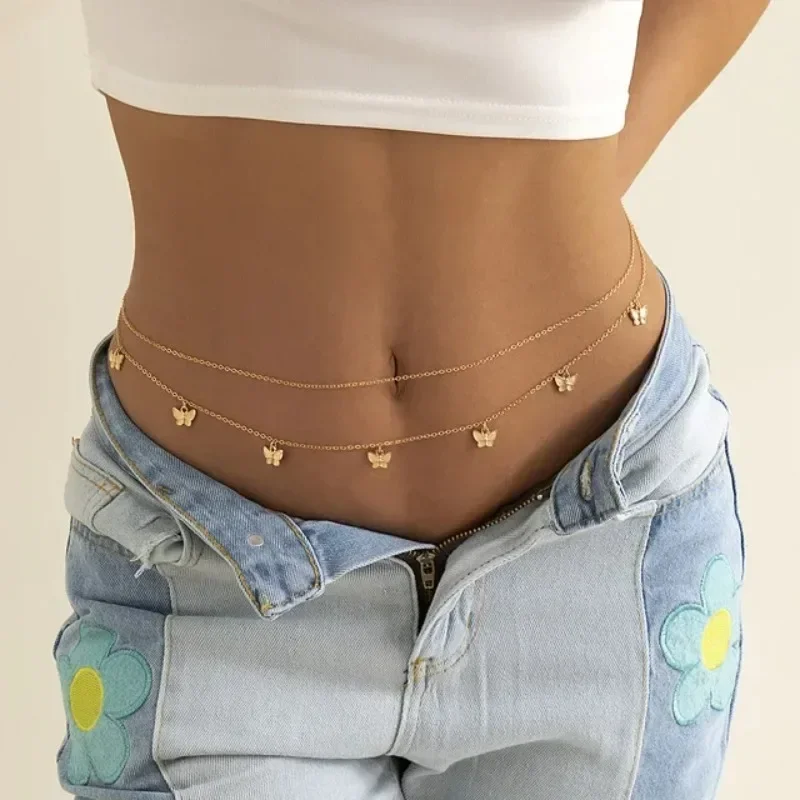 Nuovo fascino sexy doppio stra - Body Chain Jewelry recensione e prezzo