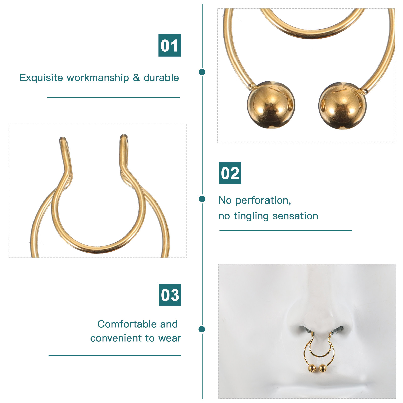 6 pezzi di anelli per setto na - Body Jewelry Ideas recensione e prezzo