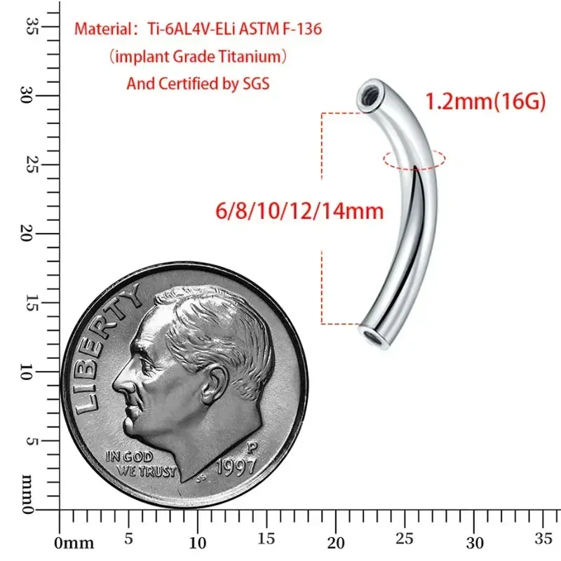 10 Pz/lotto ASTM F136 Titanio  - Zoor Body Jewelry recensione e prezzo