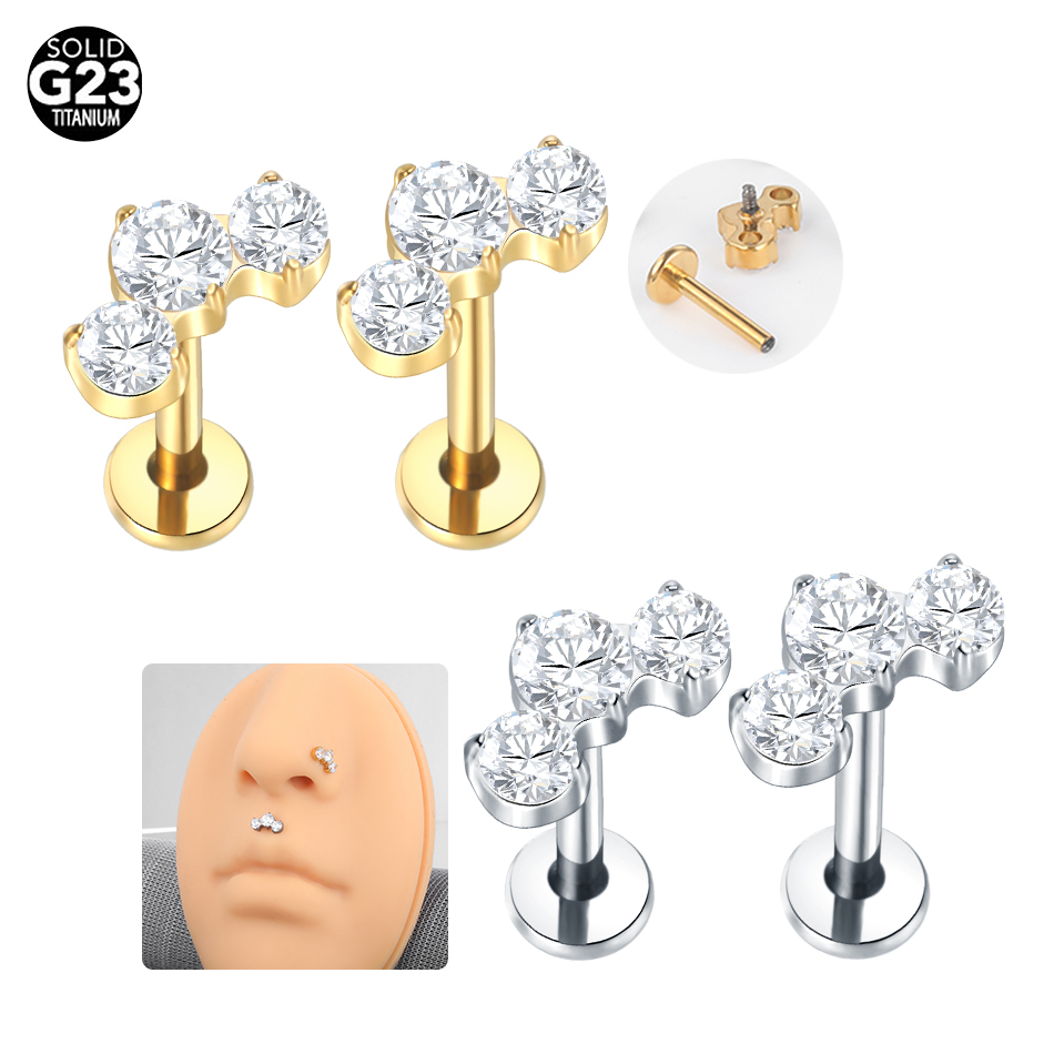 1/5PCS Titanio Piercing CZ Lab - Zoor Body Jewelry recensione e prezzo