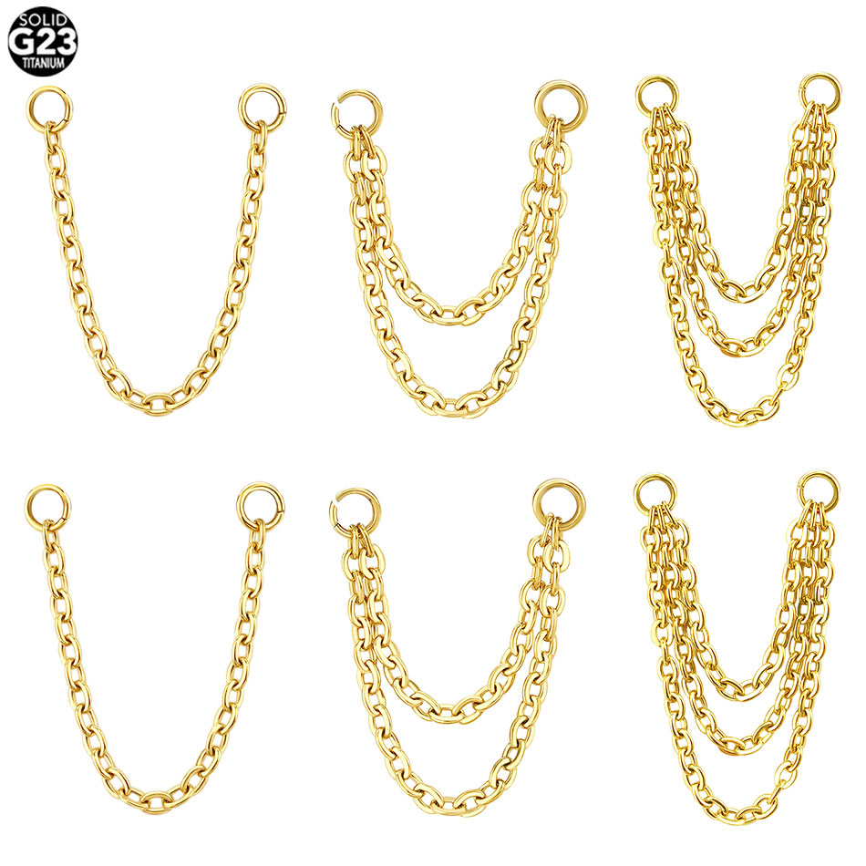 1/5PCS Titanio Doppia Catena p - Zoor Body Jewelry recensione e prezzo