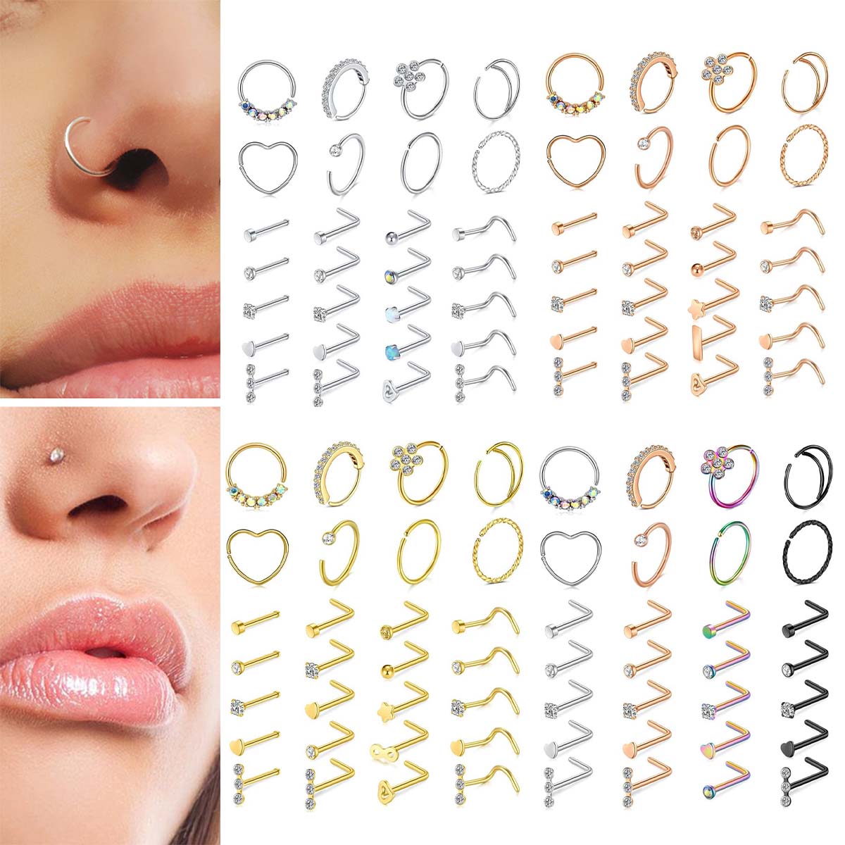 28 Pz/set 20g Anelli Al Naso I - Body Jewelry Changing Kit recensione e prezzo