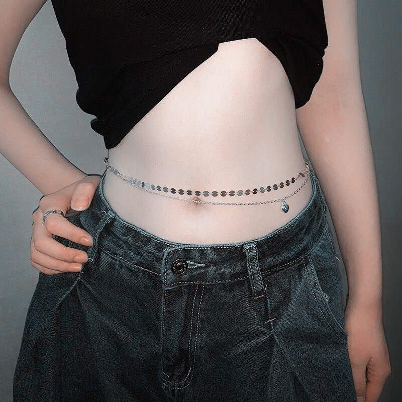 Moda semplice doppio strato ca - Body Jewelry Waist Chains recensione e prezzo