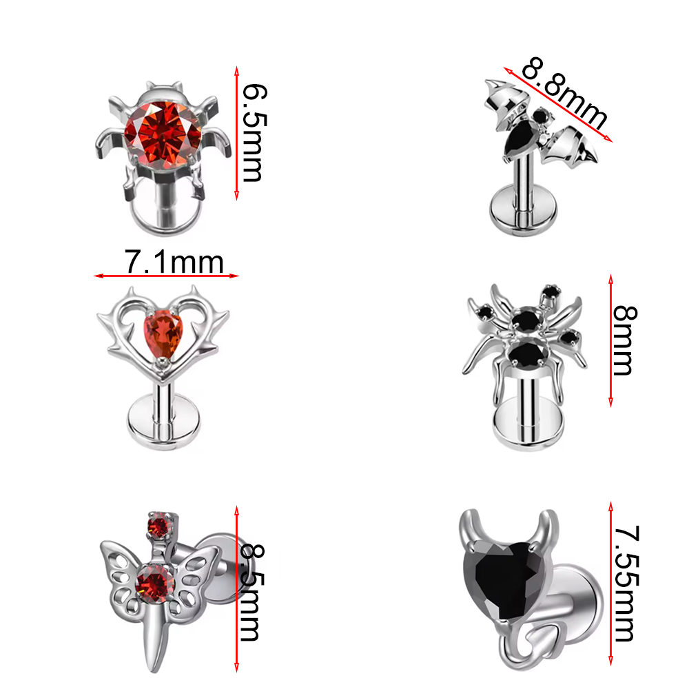 ASTM F136 Orecchini a bottone  - Body Jewelry Changing Kit recensione e prezzo